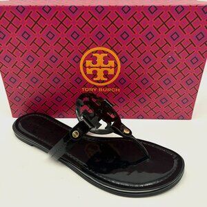 Tory Burch Miller Patent Leather Sandal Enamel Black. Brand new never worn